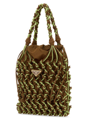 Двухцветная сетчатая сумка PRADA (1BC107VOOM2HHE) Двухцветная сетчатая сумка PRADA (1BC107VOOM2HHE)