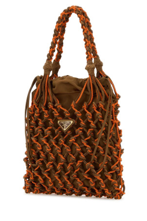 Двухцветная сетчатая сумка PRADA (1BC107VOOM2HHE) Двухцветная сетчатая сумка PRADA (1BC107VOOM2HHE)