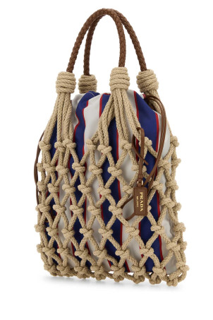 Бежевая сетчатая сумка PRADA (1BC111VOOR2DI2) Бежевая сетчатая сумка PRADA (1BC111VOOR2DI2)