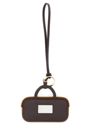 Кожаный брелок MIU MIU цвета карамель (5TL3562CWA) Кожаный брелок MIU MIU цвета карамель (5TL3562CWA)