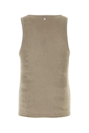 Khaki stretch polyester tank top AMI (HTK045JE0110)