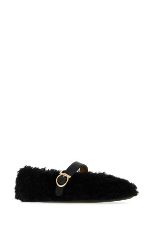 Black fur Nena ballerinas SALVATORE FERRAGAMO (01K5867875021C) Black fur Nena ballerinas SALVATORE FERRAGAMO (01K5867875021C)