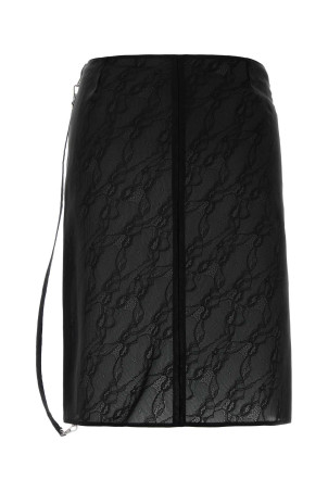 Чорна спідниця з еластичної нейлонової суміші COURREGES (325CJU306PA0135)