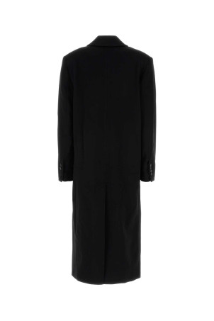 Черное пальто из шерстяной смеси Rosco Черное LOULOU LOULOU STUDIO