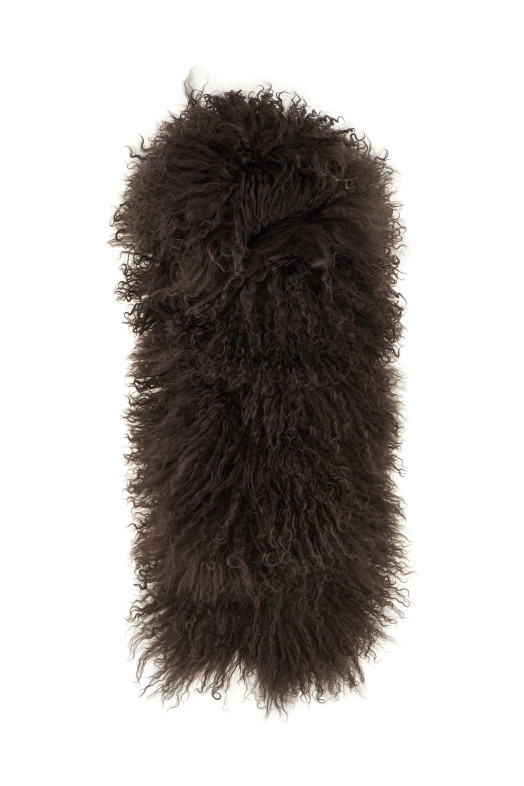 Довгошерстий шарф Коричневий YVES SALOMON 26W26WAA629XXAGMOA2009 Довгошерстий шарф Коричневий YVES SALOMON 26W26WAA629XXAGMOA2009