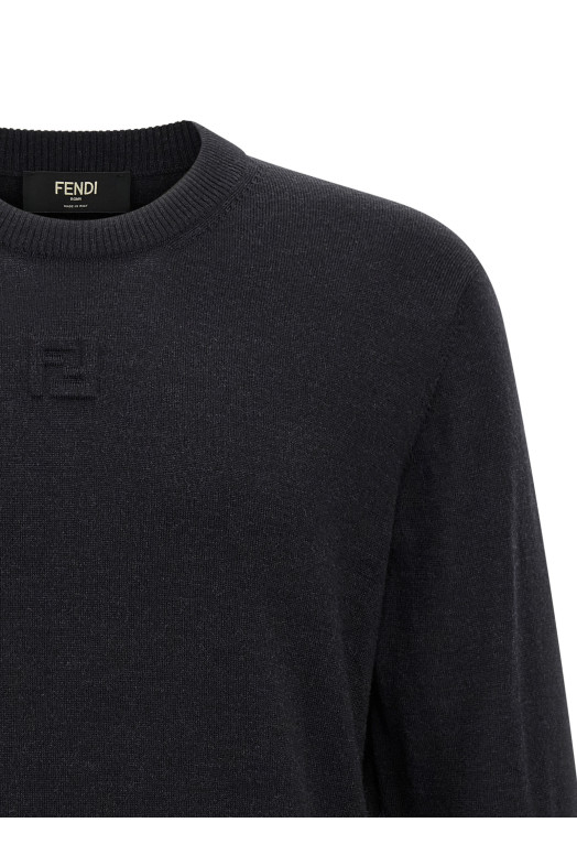Шерстяной свитер Серый FENDI FZX091ASH3F0TY3 Шерстяной свитер Серый FENDI FZX091ASH3F0TY3