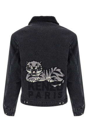 Джинсова куртка «KENZO Happy Tiger» Чорна FF65DB1056C4BT Джинсова куртка «KENZO Happy Tiger» Чорна FF65DB1056C4BT