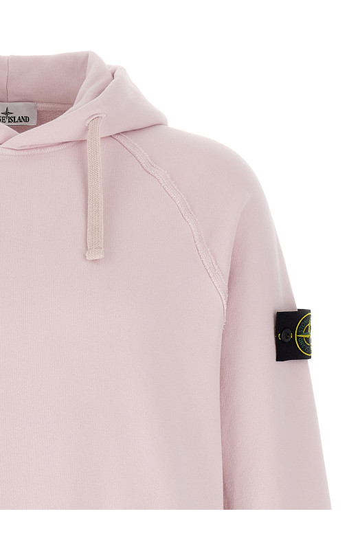 Logo badge hoodie Pink