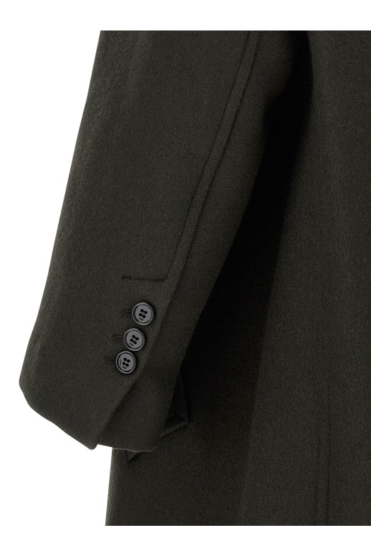 Двубортное пальто Серое AMI PARIS HCO458WV0078020 Двубортное пальто Серое AMI PARIS HCO458WV0078020