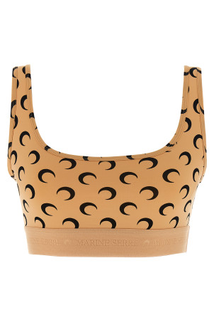 Короткий топ «Moon Printed Jersey» Бежевый WUW055BCJER0001TA10