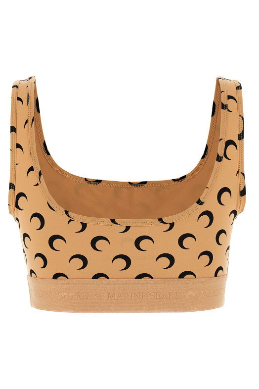 Короткий топ «Moon Printed Jersey» Бежевый WUW055BCJER0001TA10