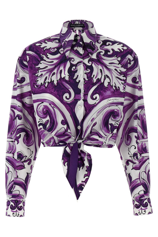 'Maiolica' print shirt Purple