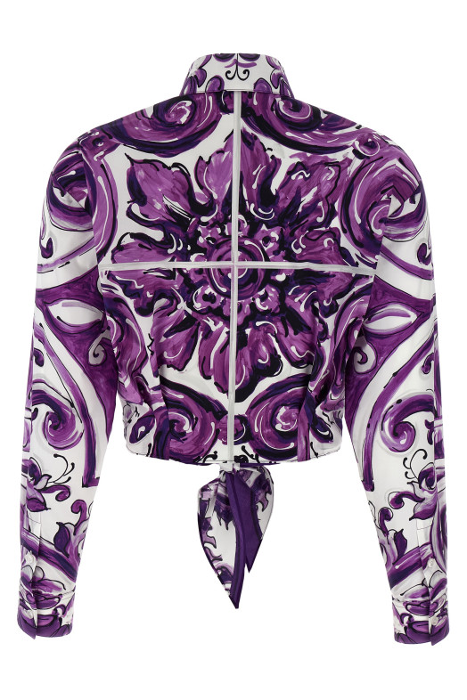 'Maiolica' print shirt Purple