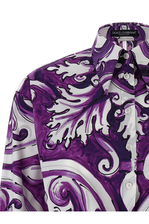 'Maiolica' print shirt Purple