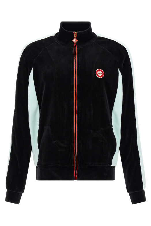 Свитшот из шенилла Черный CASABLANCA MPF25JTP39501BLACK Свитшот из шенилла Черный CASABLANCA MPF25JTP39501BLACK