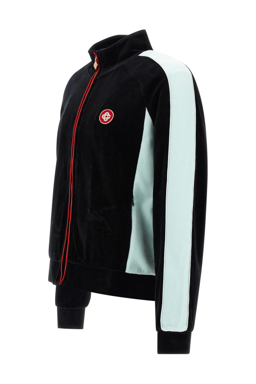 Свитшот из шенилла Черный CASABLANCA MPF25JTP39501BLACK Свитшот из шенилла Черный CASABLANCA MPF25JTP39501BLACK