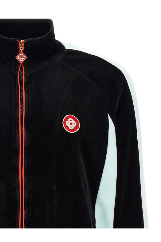 Свитшот из шенилла Черный CASABLANCA MPF25JTP39501BLACK Свитшот из шенилла Черный CASABLANCA MPF25JTP39501BLACK