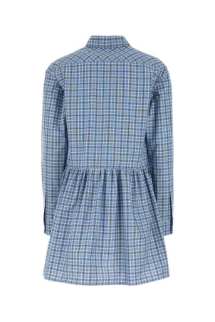 Вышитое хлопковое мини-платье-рубашка MIU MIU (MF5709SOOO16MK) Вышитое хлопковое мини-платье-рубашка MIU MIU (MF5709SOOO16MK)