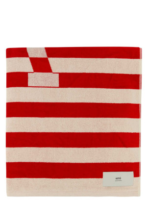 Полотенце пляжное из махровой ткани с принтом AMI (UTW937AW0080) AMI PARIS