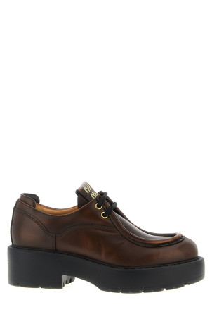 Smoked leather lace up shoes Brown Smoked leather lace up shoes Brown