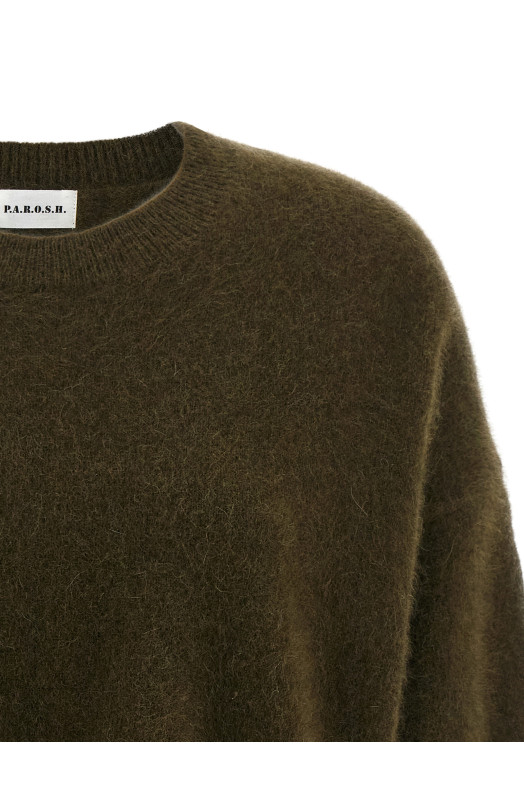 Raccoon wool sweater Green
