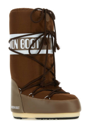 Brown nylon and synthetic leather Icon boots MOON BOOT (1400440) Brown nylon and synthetic leather Icon boots MOON BOOT (1400440)