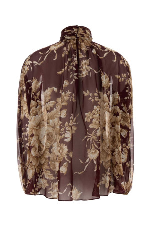 Блузка из шелка с принтом DOLCE & GABBANA (F5R62TIS1ZO) DOLCE & GABBANA Блузка из шелка с принтом DOLCE & GABBANA (F5R62TIS1ZO) DOLCE & GABBANA