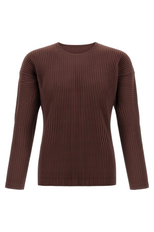 'Color Pleats' T-shirt Brown 'Color Pleats' T-shirt Brown