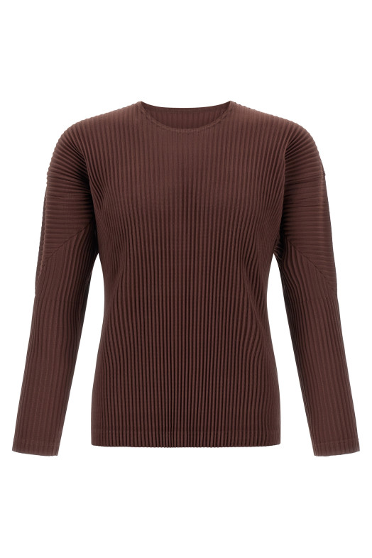 'Color Pleats' T-shirt Brown 'Color Pleats' T-shirt Brown
