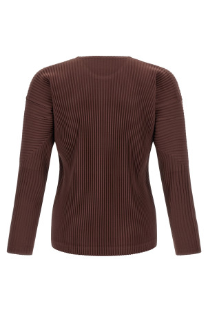 'Color Pleats' T-shirt Brown 'Color Pleats' T-shirt Brown