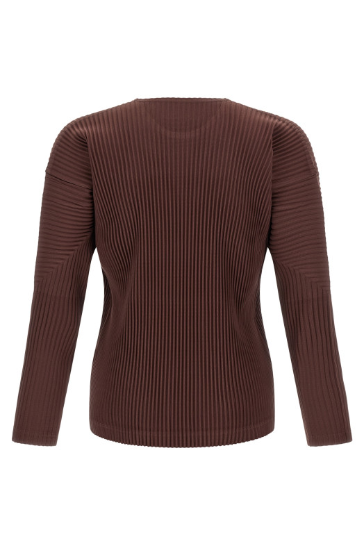 'Color Pleats' T-shirt Brown 'Color Pleats' T-shirt Brown