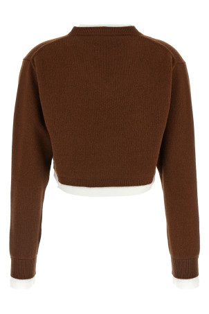 Короткий светр Коричневий MIU MIU MMLB76SOOO174KF0046