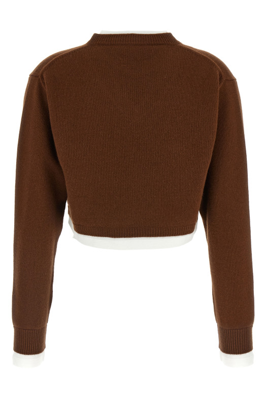Короткий светр Коричневий MIU MIU MMLB76SOOO174KF0046