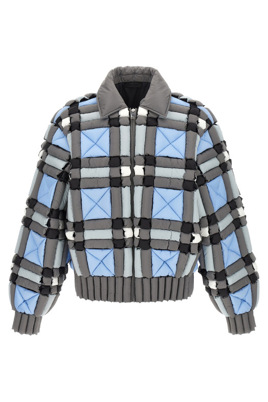 3D пухова куртка, різнокольорова CRDJ075BLUECECK 3D пухова куртка, різнокольорова CRDJ075BLUECECK