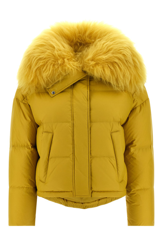 Пуховая куртка с меховой вставкой Желтый ARMY YVES SALOMON 26W26WFV01960M07WA3038 Пуховая куртка с меховой вставкой Желтый ARMY YVES SALOMON 26W26WFV01960M07WA3038