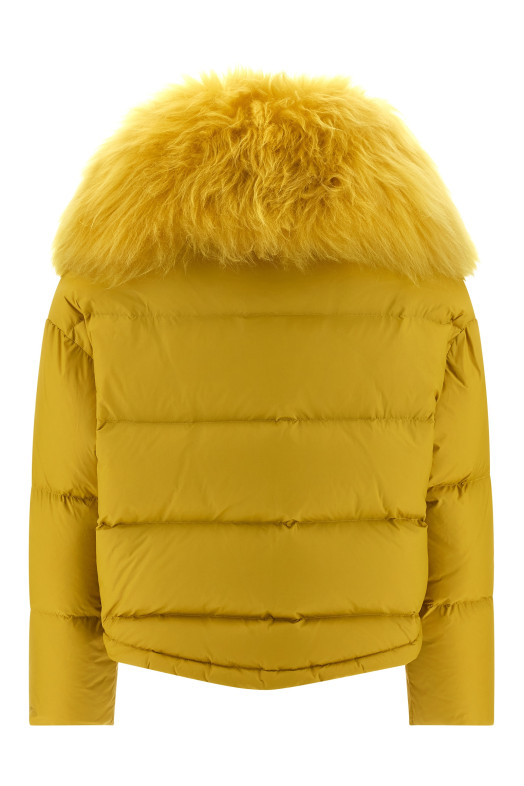 Пуховая куртка с меховой вставкой Желтый ARMY YVES SALOMON 26W26WFV01960M07WA3038 Пуховая куртка с меховой вставкой Желтый ARMY YVES SALOMON 26W26WFV01960M07WA3038
