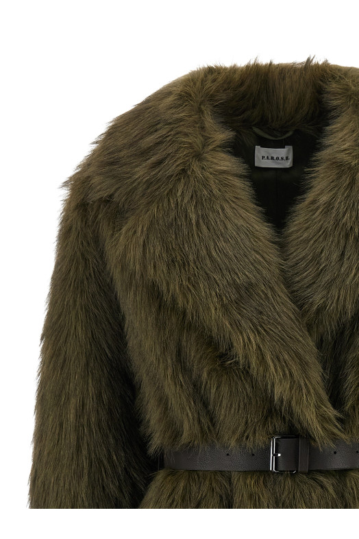 'Portal' faux fur coat Green 'Portal' faux fur coat Green