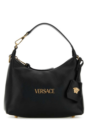 Чорна шкіряна сумка Hobo Versace Tag (10183021A13171) Чорна шкіряна сумка Hobo Versace Tag (10183021A13171)