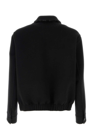 Black flannel jacket Red GUCCI (794813Z7AON)