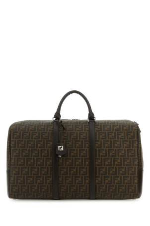 Вышитая ткань, большая дорожная сумка FF Duffle FENDI (7VV162AFCB) Вышитая ткань, большая дорожная сумка FF Duffle FENDI (7VV162AFCB)