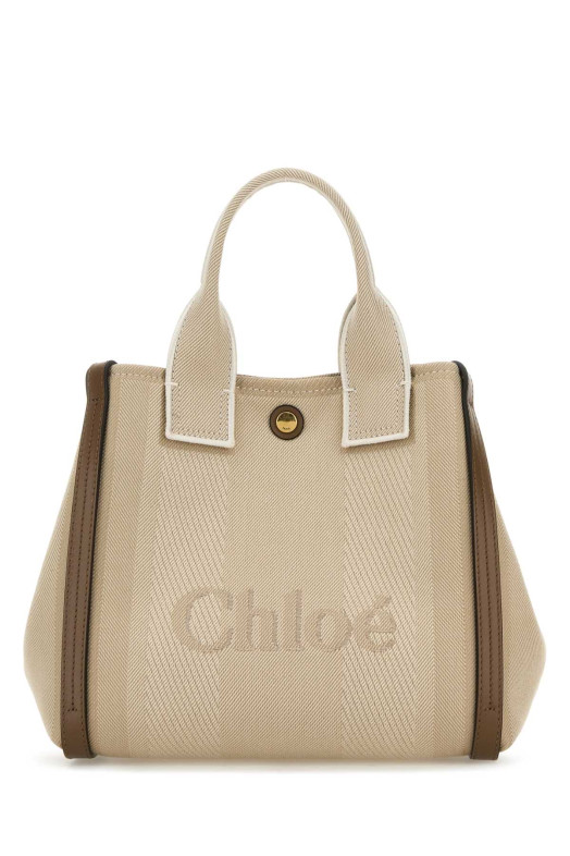 Многоцветная холщовая небольшая сумка для покупок Chloé Carry CHLOE (CHC25SS911O65) Многоцветная холщовая небольшая сумка для покупок Chloé Carry CHLOE (CHC25SS911O65)