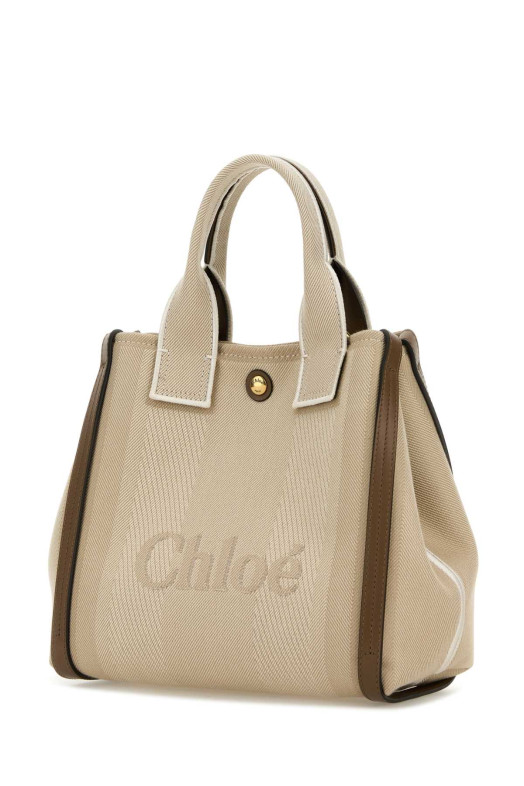Многоцветная холщовая небольшая сумка для покупок Chloé Carry CHLOE (CHC25SS911O65) Многоцветная холщовая небольшая сумка для покупок Chloé Carry CHLOE (CHC25SS911O65)