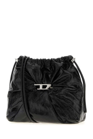 Black leather Scrunch-D bucket bag DIESEL (X10325P1003)