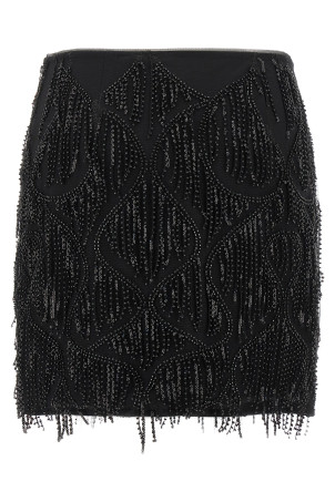 Beaded fringed skirt Black Beaded fringed skirt Black