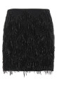 Юбка с бахромой из бусин Черная ROTATE BIRGER CHRISTENSEN 114623100100