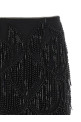 Юбка с бахромой из бусин Черная ROTATE BIRGER CHRISTENSEN 114623100100