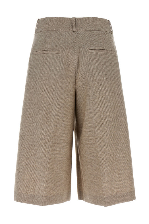 Мікро-гусяча лапка, довгі шорти-бермуди, бежеві A0450306413947 Мікро-гусяча лапка, довгі шорти-бермуди, бежеві A0450306413947