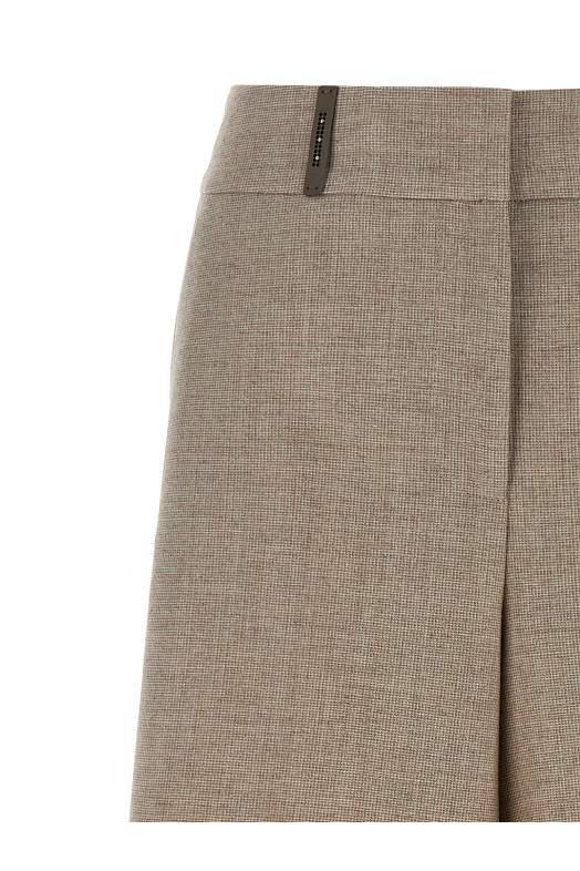 Мікро-гусяча лапка, довгі шорти-бермуди, бежеві A0450306413947 Мікро-гусяча лапка, довгі шорти-бермуди, бежеві A0450306413947