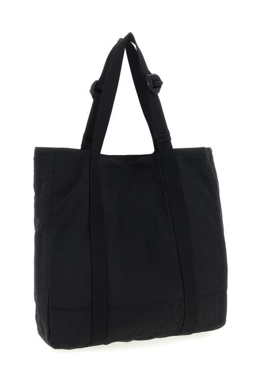 Logo patch shopping bag Black