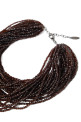 Glass and silver chocker Brown Glass and silver chocker Brown